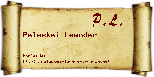 Peleskei Leander névjegykártya